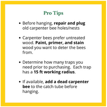 Load image into Gallery viewer, CARPENTER BEE TRAP BEST BEE BROTHERS - Log Home Center