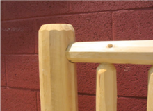 Load image into Gallery viewer, Cedar Hewn Log Railing - Log Home Center