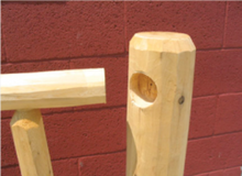 Load image into Gallery viewer, Cedar Hewn Log Railing - Log Home Center