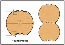 Load image into Gallery viewer, Round Log Double Tongue and Groove