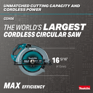 Makita 40V max XGT® Brushless Cordless 16‑5/16" Circular Saw Kit, AWS Capable (5.0Ah) GSH06T1